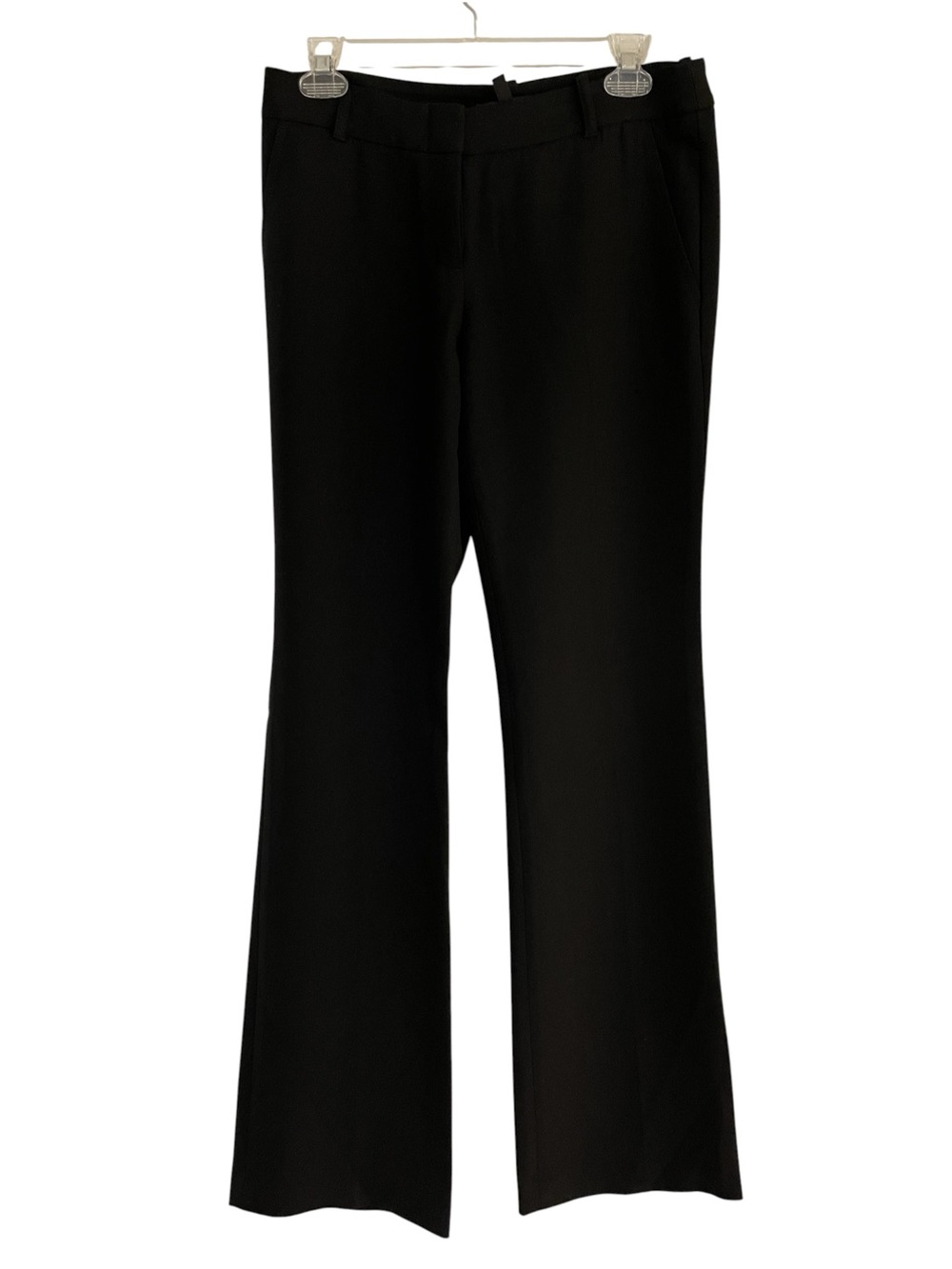 Bcbg Maxazria Luxurious Black Mid-Rise Boot-Cut Dress Pants Size 2